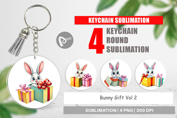 Keychain Bunny Gift example image 1