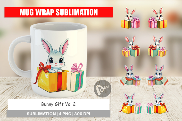 Mug Wrap Bunny Gift