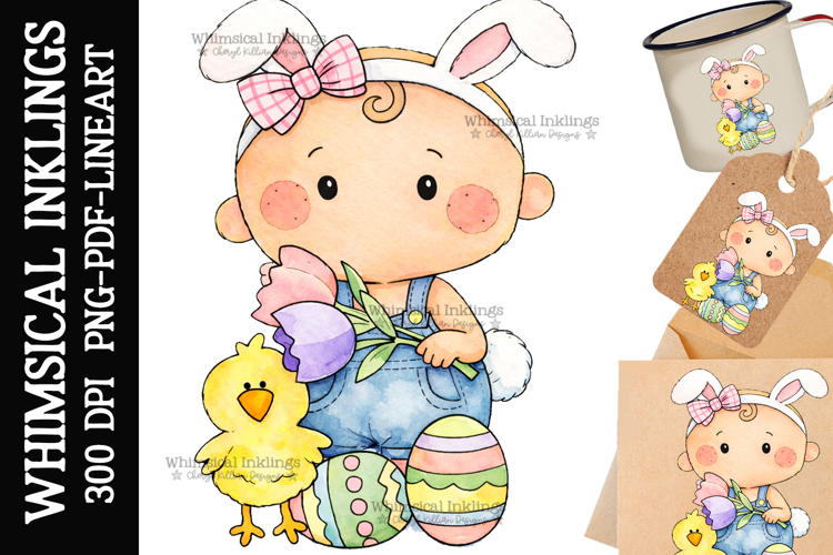Bunny Baby Sublimation Clipart| DTF Clipart
