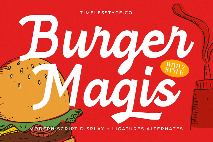 Burger Magis - Modern Script Display