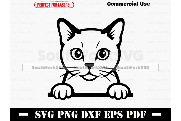 Cat Peeking Svg Image 6