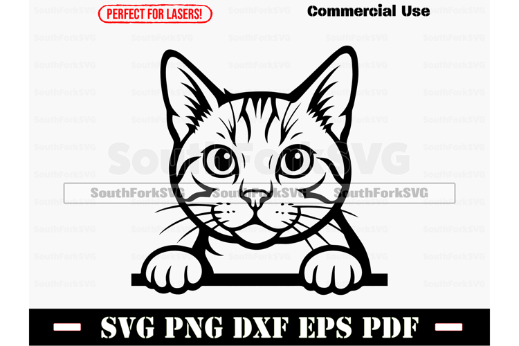 Cat Peeking Svg Image 5