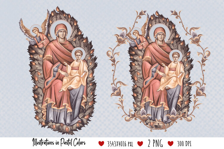 The Unburnt Bush. Illustration in Byzantine Style example image 1