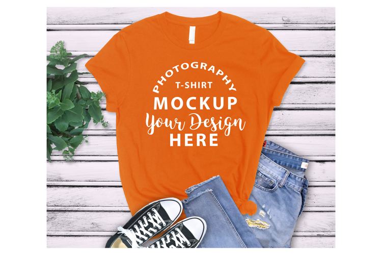 BellaCanvas 3001 tshirt Mockup Burnt Orange