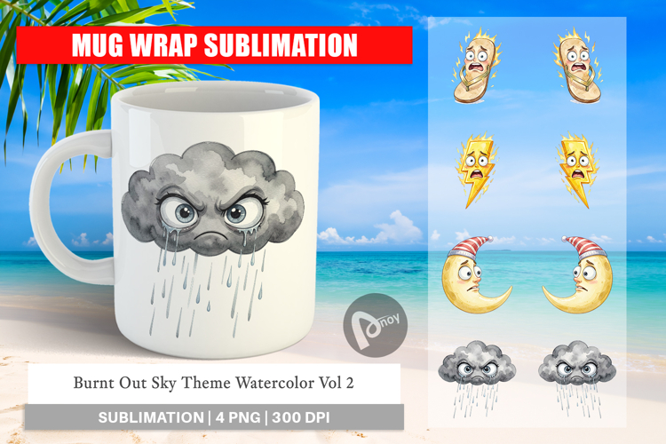 Burnt Out Sky Theme Mug Wrap