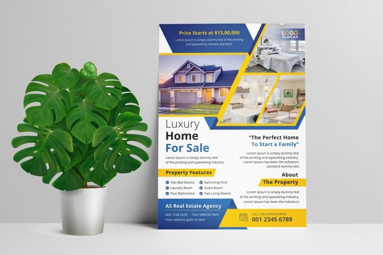 Business Flyer Template With Color Schemes