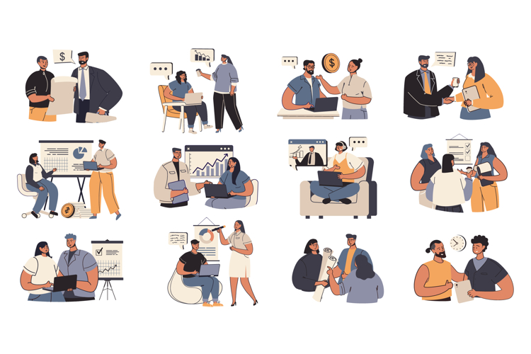 Business Meeting Vector illustrations