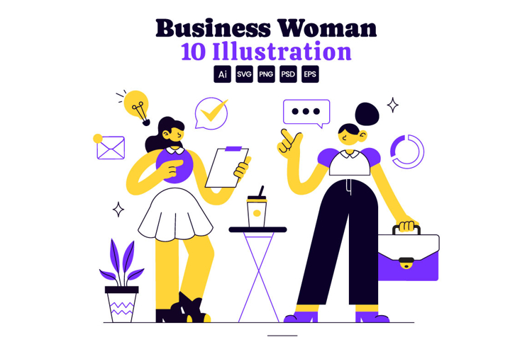 10 Business Woman Illustration