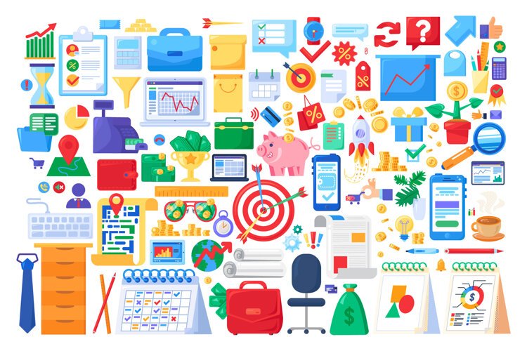 Business & Finance Clipart 100 Elements example image 1