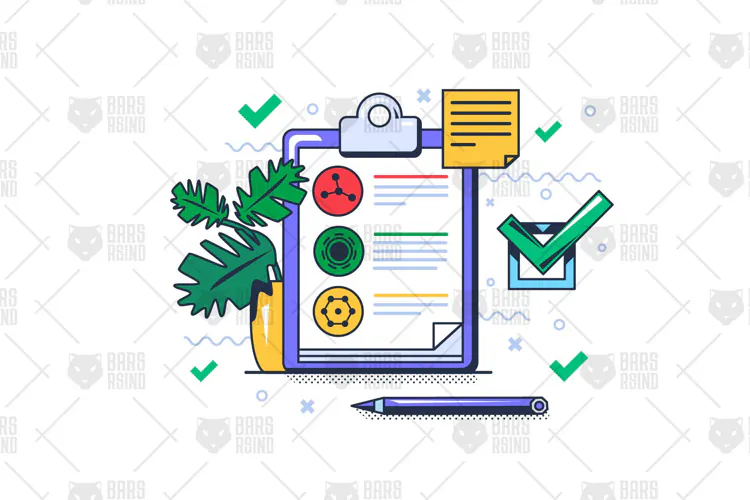 Business Strategy Clipboard Illustration