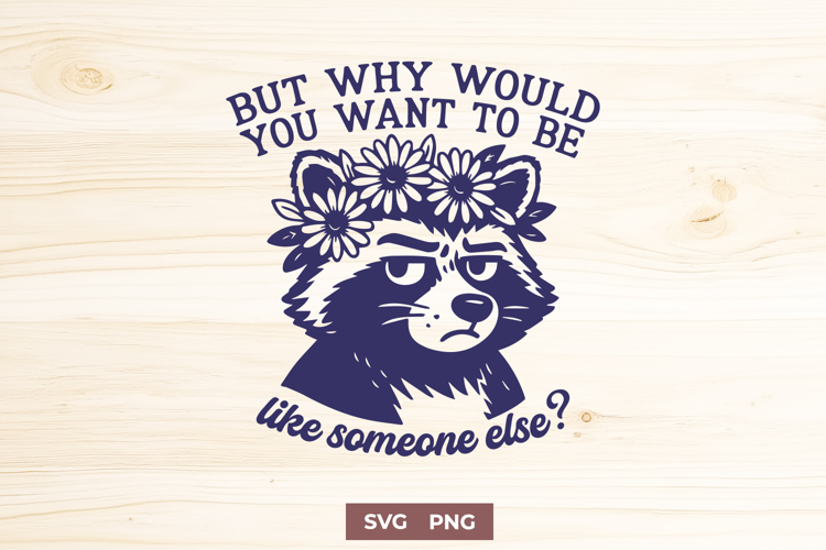 Sassy Raccoon SVG, Funny Self Love Quote PNG, Cute Animal