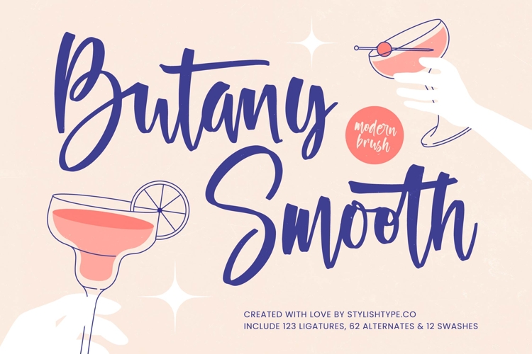 Butany Smooth - Modern Brush Font Script