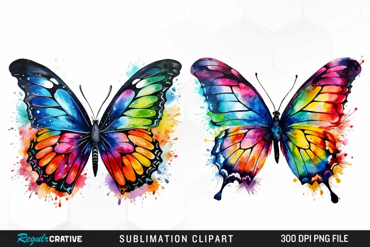 Watercolor Butterfly Exquisite Clipart