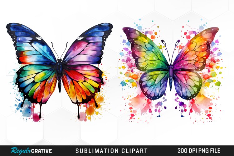 Watercolor Butterfly Exquisite Clipart