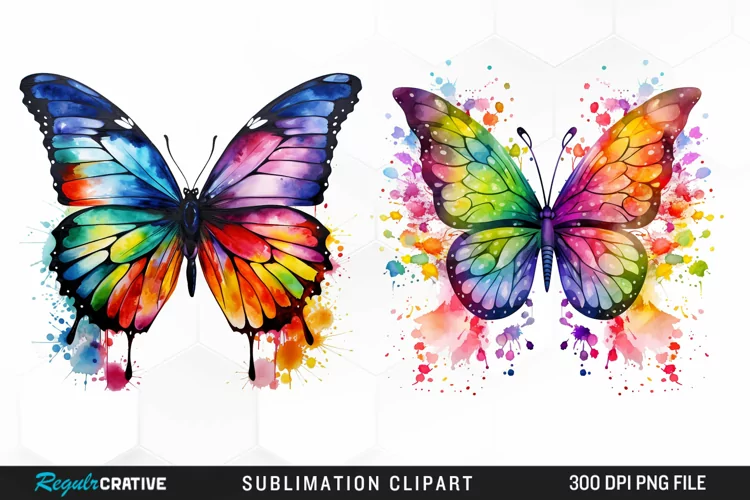 Watercolor Butterfly Exquisite Clipart