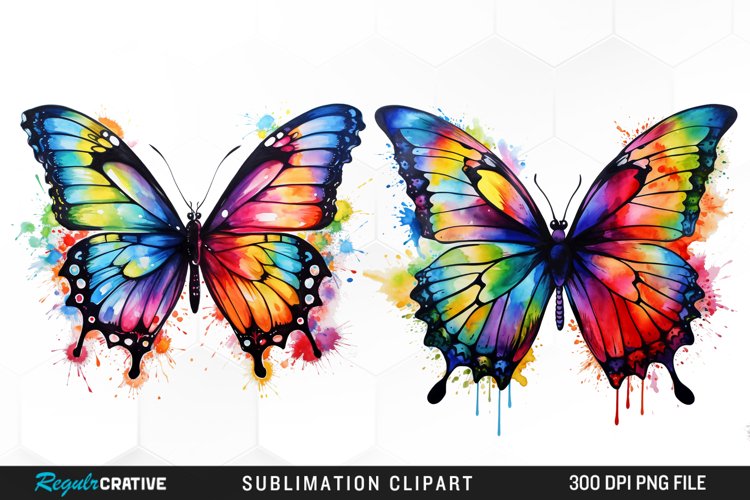 Watercolor Butterfly Clipart Image 23