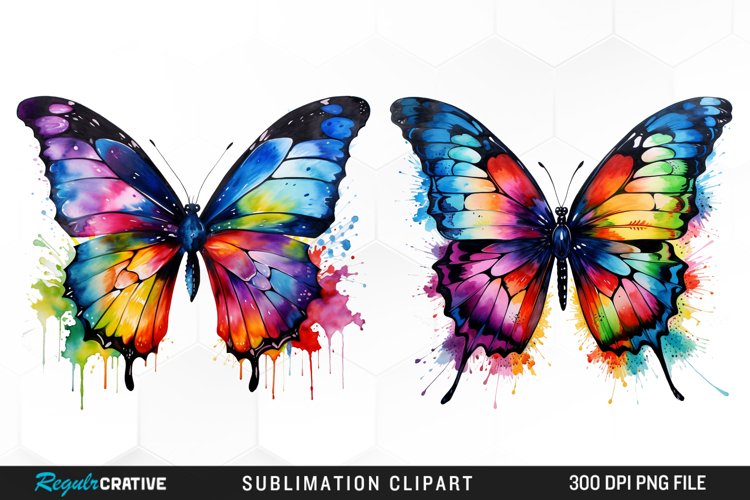 Watercolor Butterfly Clipart Image 15