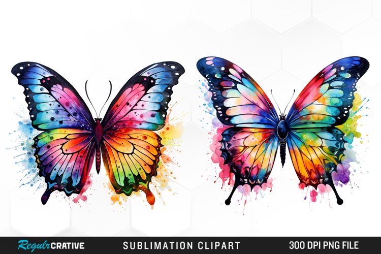 Watercolor Butterfly Clipart Image 18