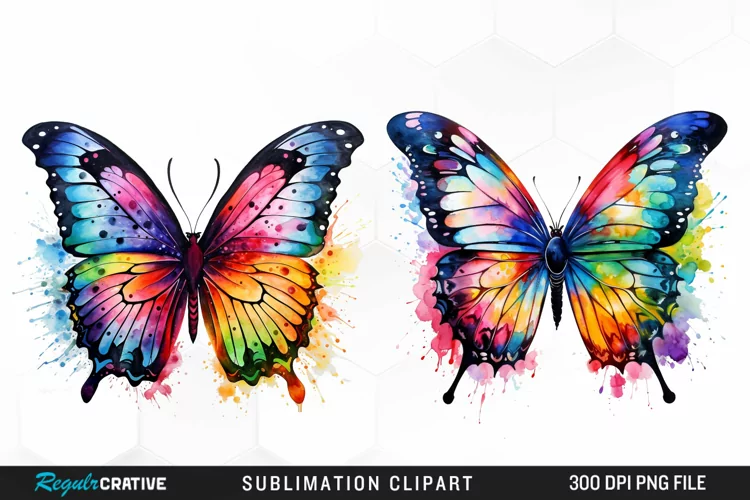 Watercolor Butterfly Exquisite Clipart