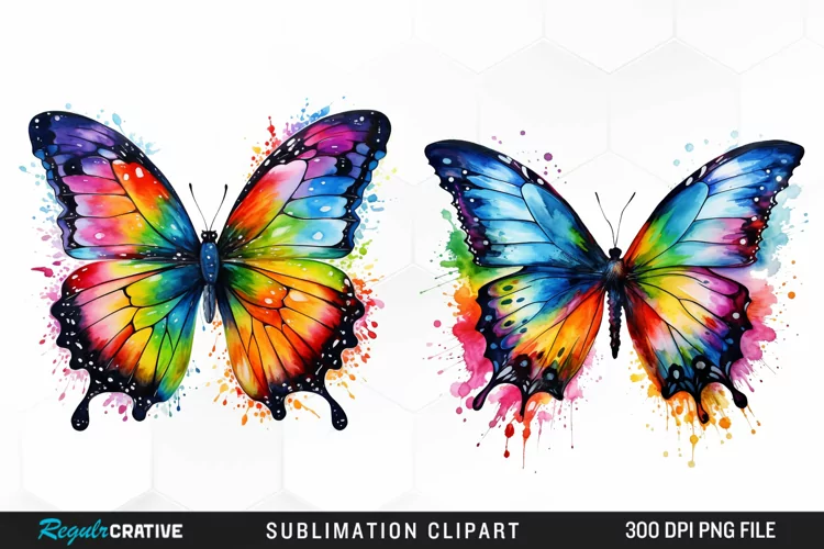 Watercolor Butterfly Exquisite Clipart