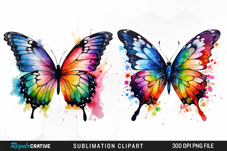 Watercolor Butterfly Exquisite Clipart