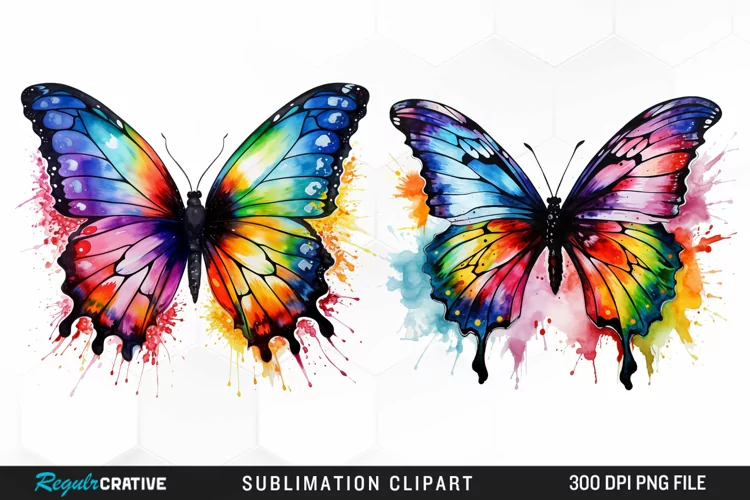 Watercolor Butterfly Exquisite Clipart