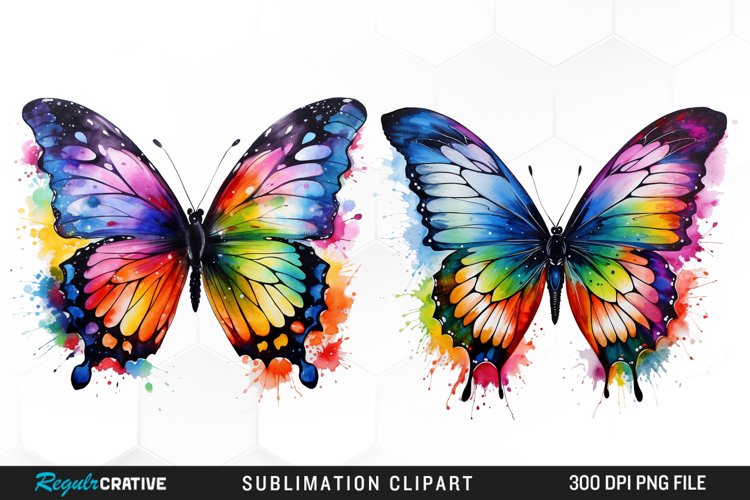 Watercolor Butterfly Clipart Image 14