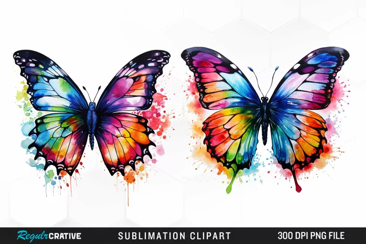 Watercolor Butterfly Exquisite Clipart