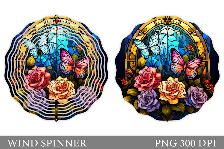Butterflies Wind Spinner. Roses Wind Spinner Sublimation