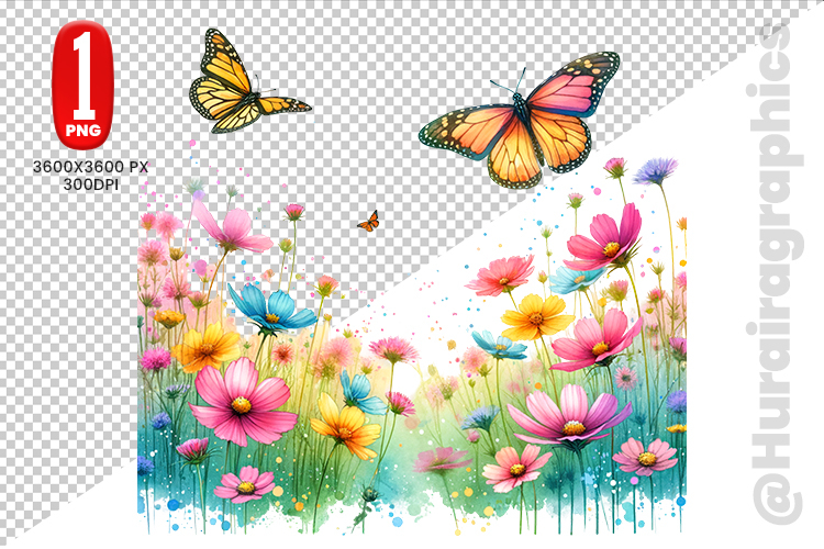 Butterflies Clipart - PNG File