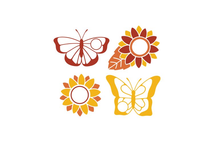 Butterflies and Flowers Monogram Frames