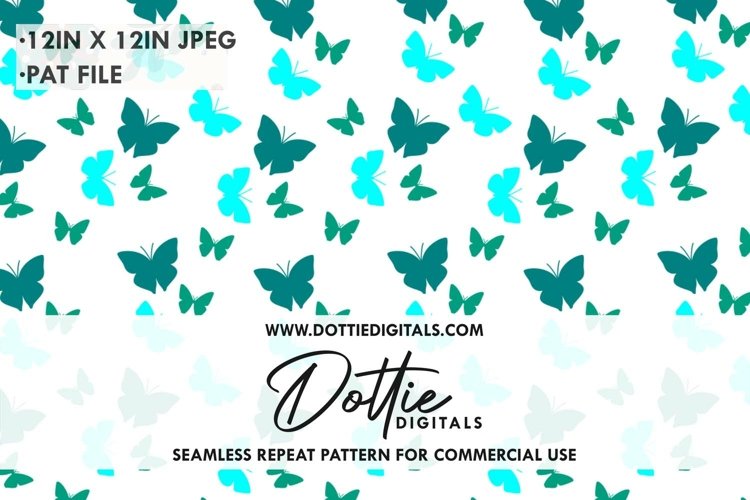 Butterflies Repeat Seamless Pattern Digital Paper, JPG, PAT