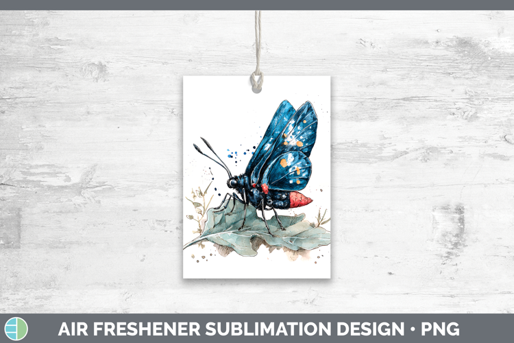 Atala Butterflies Sketch Air Freshener Sublimation Design
