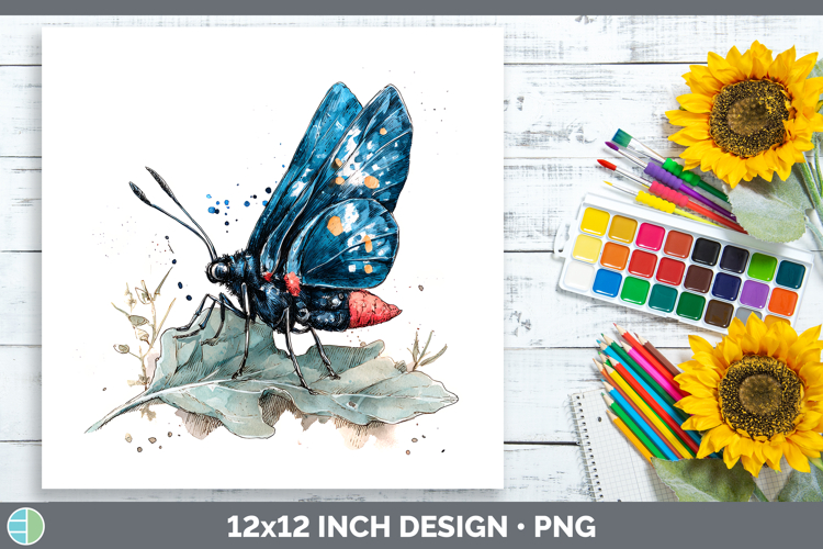 Atala Butterflies Sketch Paper Backgrounds Design