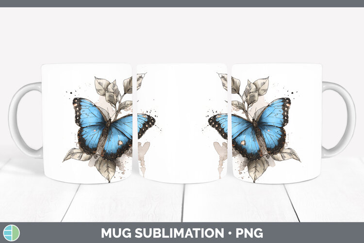 GorgeousButterflies Sketch Mug Wrap design.