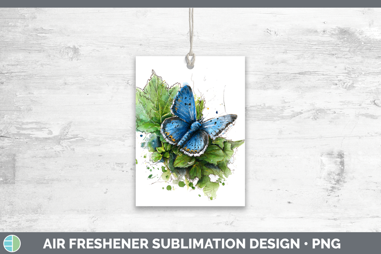 Common Blue Butterflies Sketch Air Freshener Sublimation Des