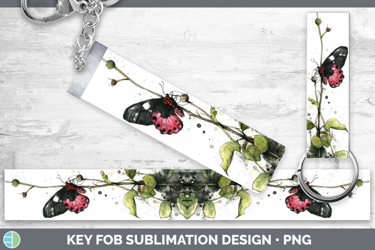 GorgeousButterflies Sketch Key Fob design.