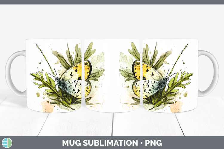 GorgeousButterflies Sketch Mug Wrap design.