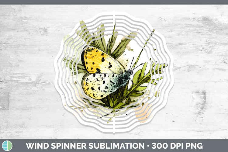 Eighty-Eight Butterflies Sketch Wind Spinner Sublimation Des