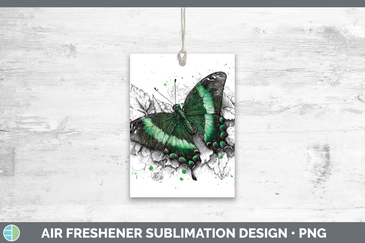 Emerald Swallowtail Butterflies Sketch Air Freshener Sublima