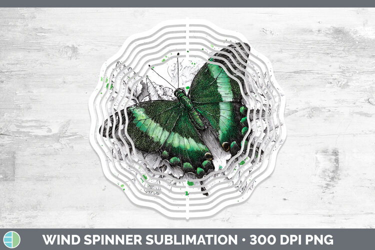 GorgeousButterflies Sketch Wind Spinner design.