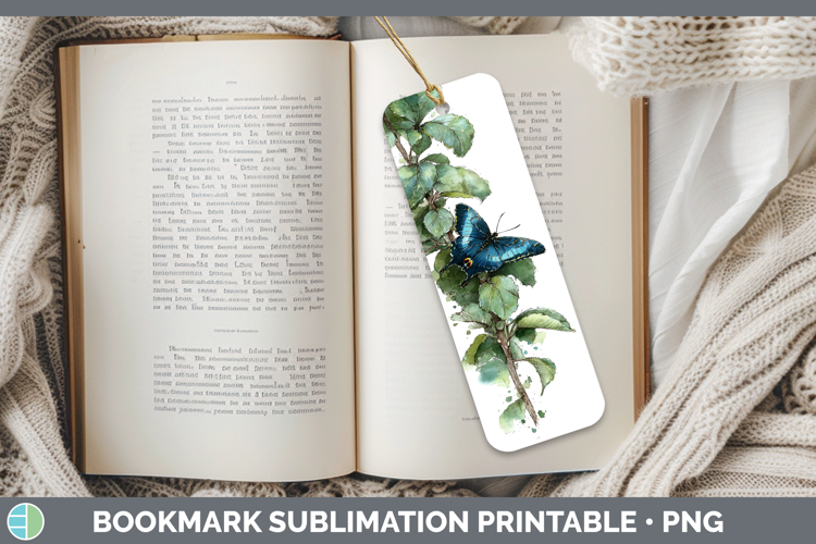 Krishna Peacock Butterflies Sketch Bookmark Sublimation Desi