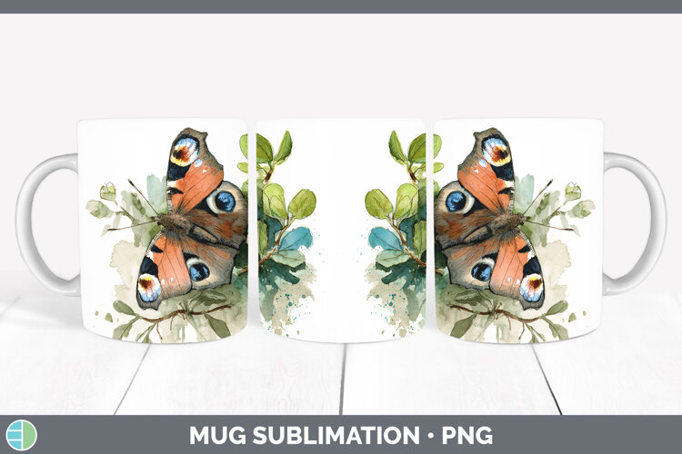 GorgeousButterflies Sketch Mug Wrap design.