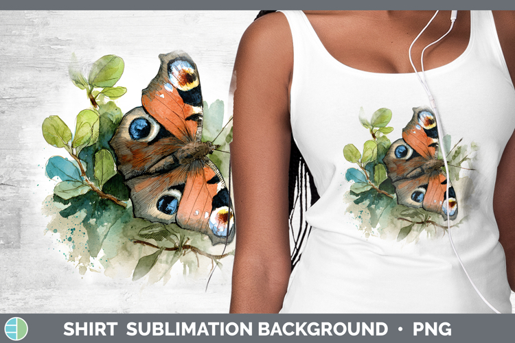 Krishna Peacock Butterflies Sketch Shirt Sublimation Design