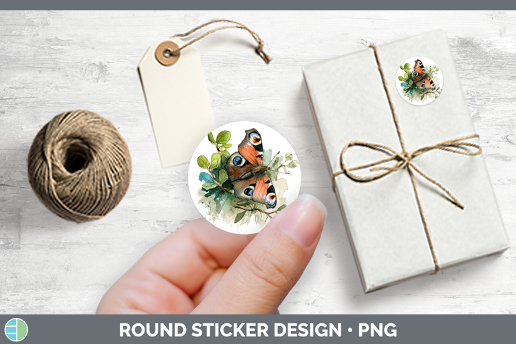 Krishna Peacock Butterflies Sketch Stickers Design