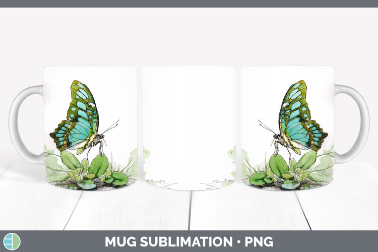 GorgeousButterflies Sketch Mug Wrap design.