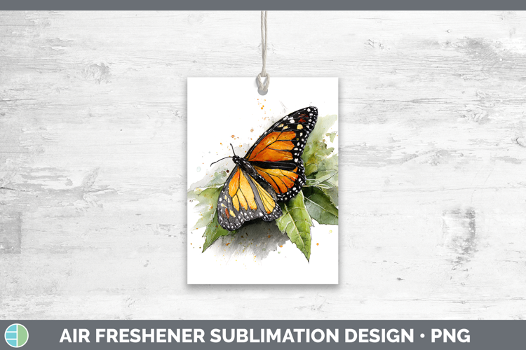 Monarch Butterflies Sketch Air Freshener Sublimation Design