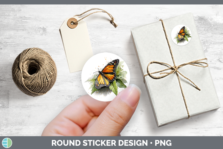 Monarch Butterflies Sketch Stickers Design