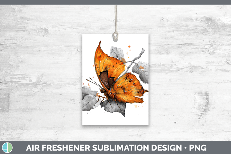 Orange Dead Leaf Butterflies Sketch Air Freshener Sublimatio