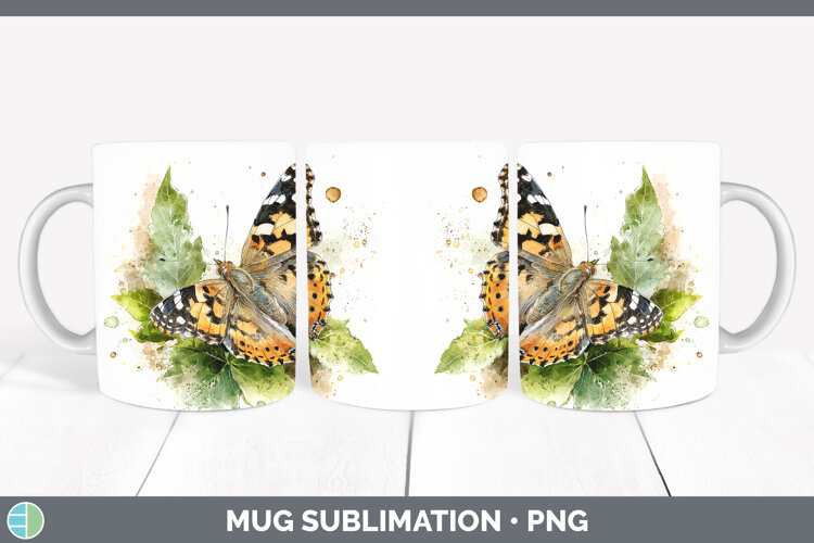 GorgeousButterflies Sketch Mug Wrap design.